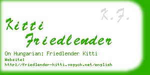 kitti friedlender business card